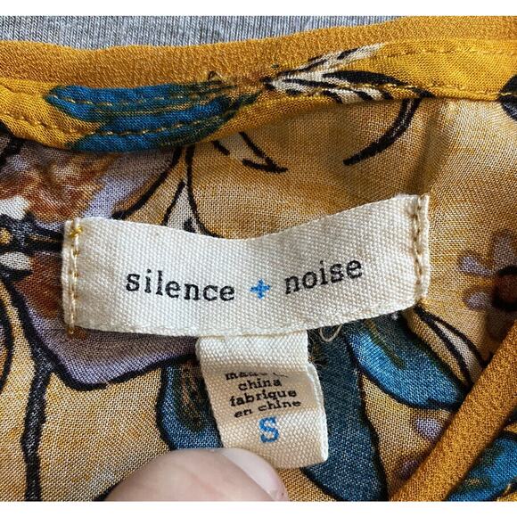 Silence and Noise (Urban Outfitters) Yellow Floral Print Dress Size Small - Picture 9 of 10